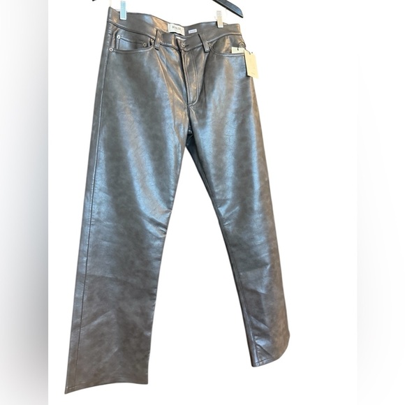 Agolde NWT 30 recycled leather dark gray Boot Cut Pants - Picture 17 of 17